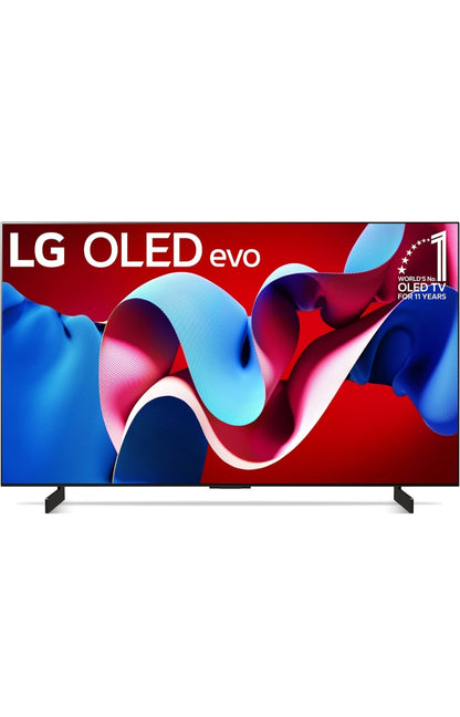 LG 42-Inch Class OLED evo C4 Series Smart TV 4K Processor Flat Screen with Magic Remote AI-Powered with Alexa Built-in (OLED42C4PUA, 2024)