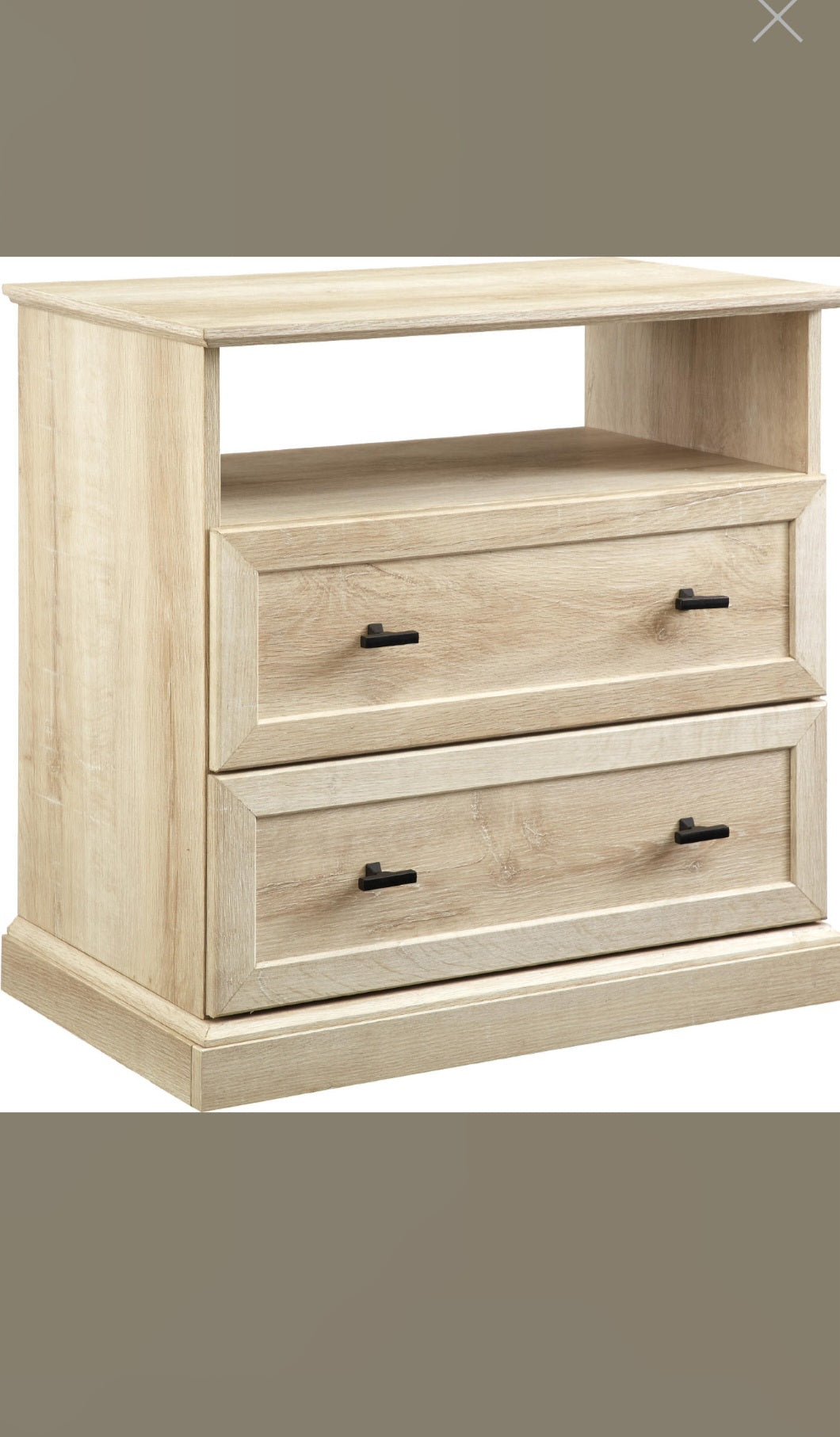 Classic 2 Drawer End Table in White Oak