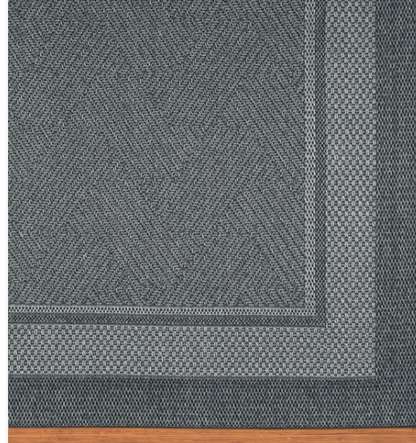 Ravenna Indoor/Outdoor Rug, Geo Border Silver