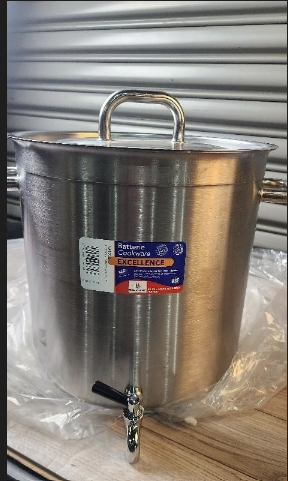 $1186 MATFER 694332 26 QUARTS STOCK POT WITH FAUCET