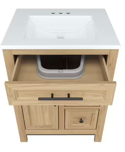 Haldone 25" Bath Vanity with Marble Top