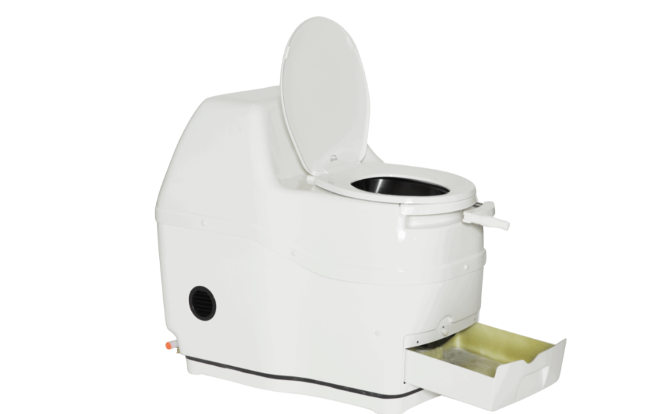 Sun-Mar Compact White Touchless Flush Toilet