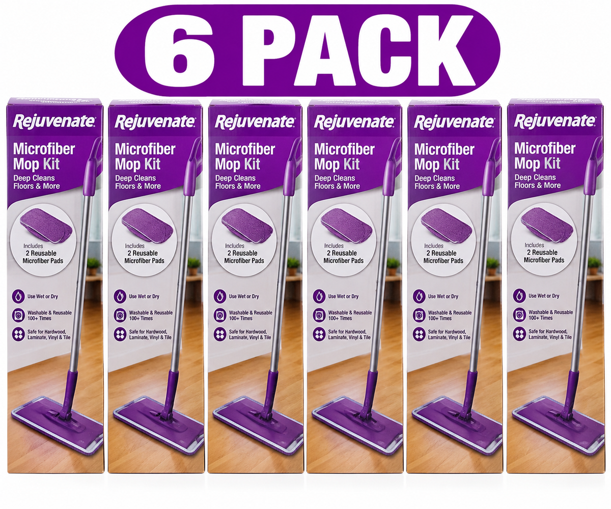6-Pack Rejuvenate Microfiber Mop Kits – New