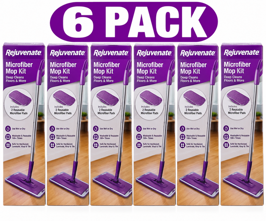 6-Pack Rejuvenate Microfiber Mop Kits – New