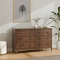 Spencer Six Drawers Solid Wood Dresser Walnut