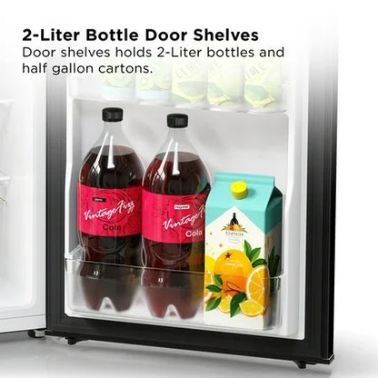 TCL 4.5 Cu. ft. Two Door Compact Mini Fridge With Freezer – Black Stainless Look, Energy Star, MR453Z