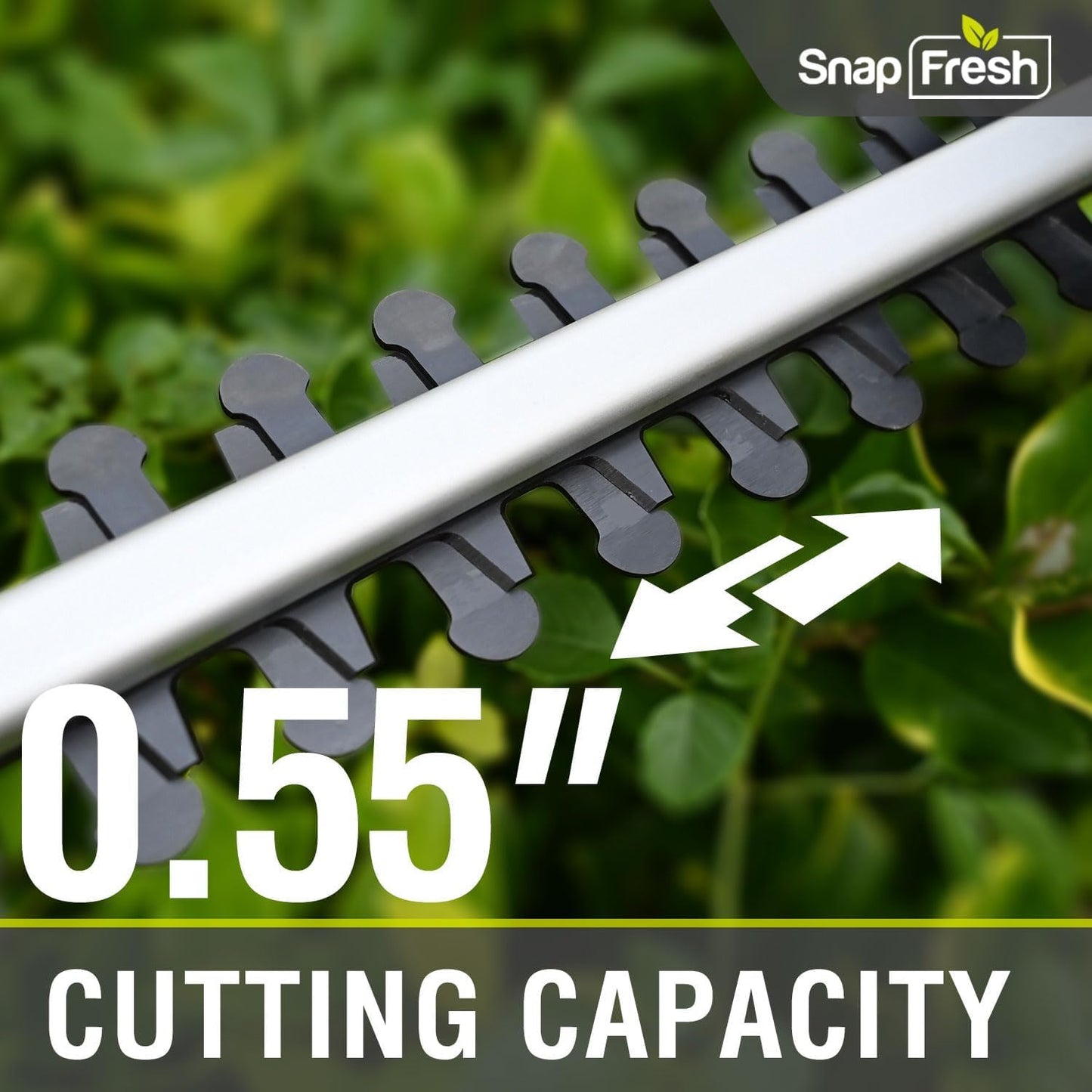 Cordless Hedge Trimmer - SnapFresh 20V Electric Hedge Trimmer 22"