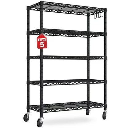 TrumanPick 5-Tier Wire Shelf, 36"W x 16"D x 76"H