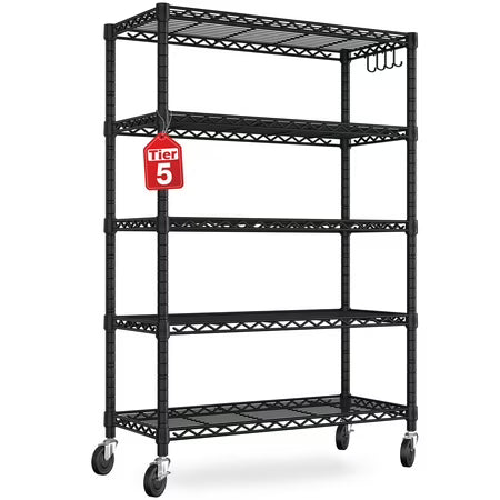 TrumanPick 5-Tier Wire Shelf, 36"W x 16"D x 76"H
