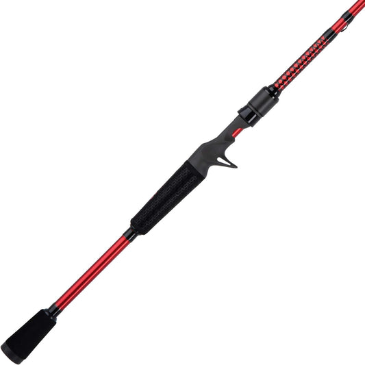 Ugly Stik 7’ Carbon Casting Rod, One Piece Casting Rod, 12-20lb Line Rating, Medium Heavy Rod Power, Fast Action, 1/4-1 oz. Lure Rating, Red