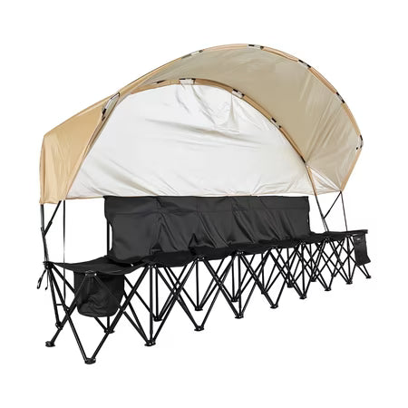 VEVOR Portable Folding Bench, 6 Seat Black