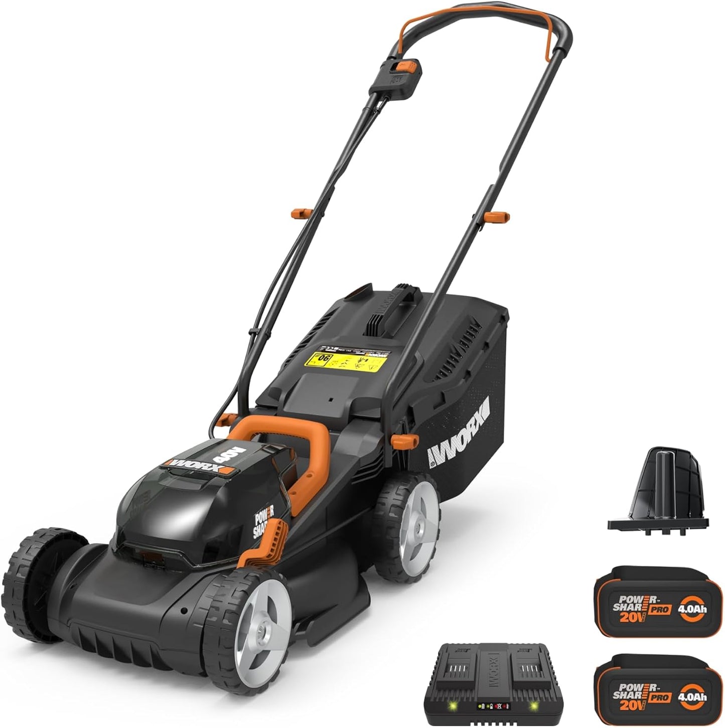 WORX 40V 14" Cordless Lawn Mower for Small Yards, 2-in-1 Electric Mower
