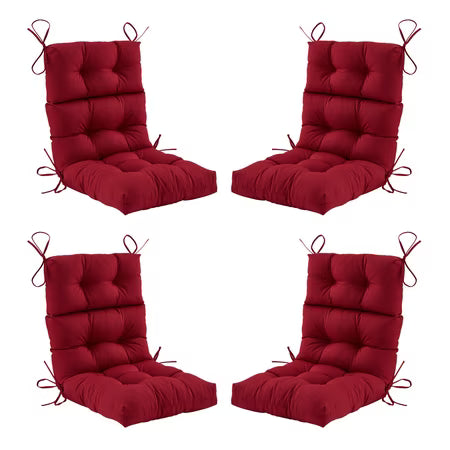 ZEOLABS Chair Cushions Set 4 Burgundy 45x22
