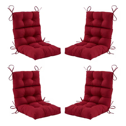 ZEOLABS Chair Cushions Set 4 Burgundy 45x22