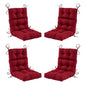 ZEOLABS Chair Cushions Set 4 Burgundy 45x22