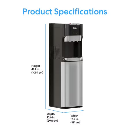 Brio Bottom Load Water Cooler: Hot/Cold/Room