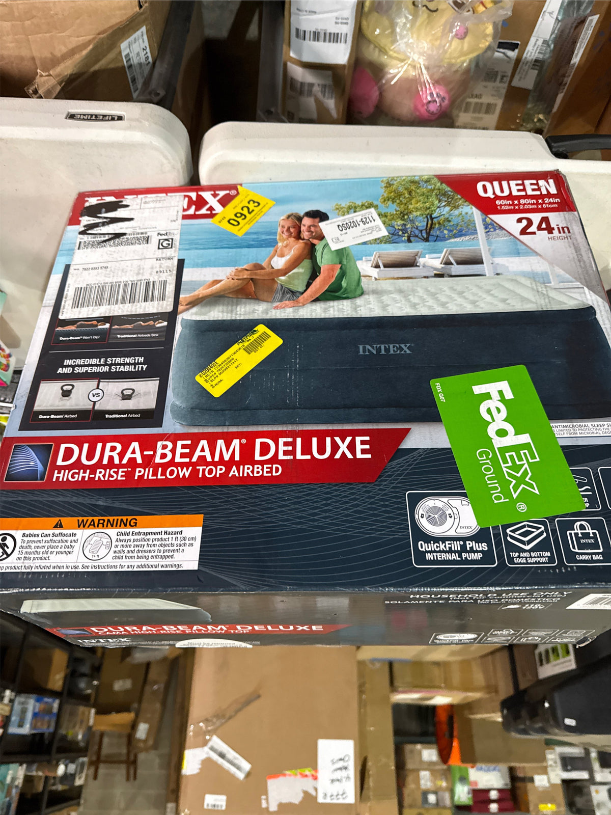 Intex 24" Dream Lux Pillow Top Airbed Queen