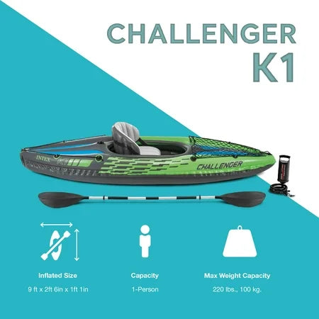 Intex Challenger K1 Kayak Set + Pump Kit
