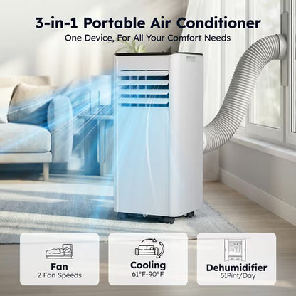 SIMZLIFE Portable AC 8000 BTU up to 550 Sq White