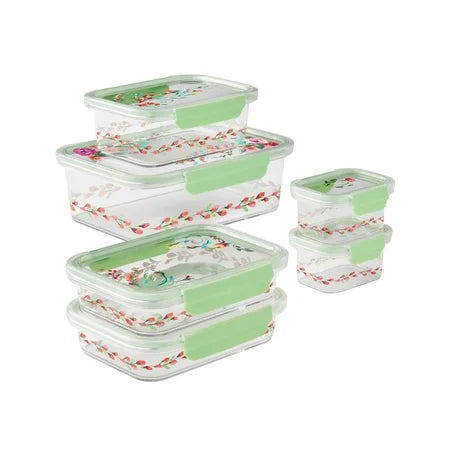 NEW The Pioneer Woman Painted Meadow Rectangle Tritan Food Storage Containers with Tritan Lid