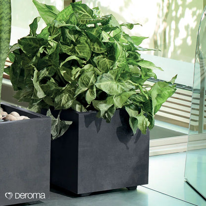 Millennium Deroma 15” Cube Planter – Light Black