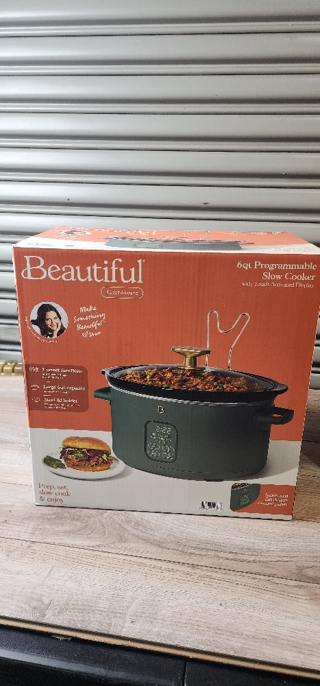 Beautiful 6 Qt Programmable Slow Cooker, Thyme