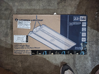 Contractor Select 1.9 ft. 575-Watt Equivalent Integrated LED Dimmable White High Bay Light, 5000K