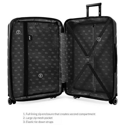 PUR by iFLY Hardside 30" Checked Luggage, Black