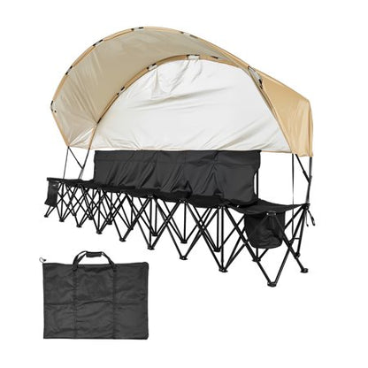 VEVOR Portable Folding Bench, 6 Seat Black