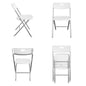 Mainstays Resin Seat & Back Folding Chair, White, 4-Pack