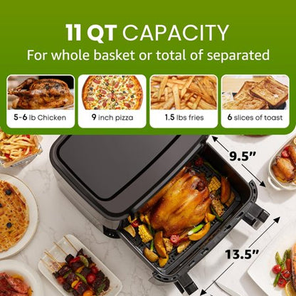 Elite Gourmet EAF1055D Dual Zone Fryer Oven