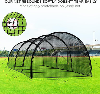 Baseball Batting Cage Net Batting Cages for Backyard Portable Baseball and Softball Batting Cages