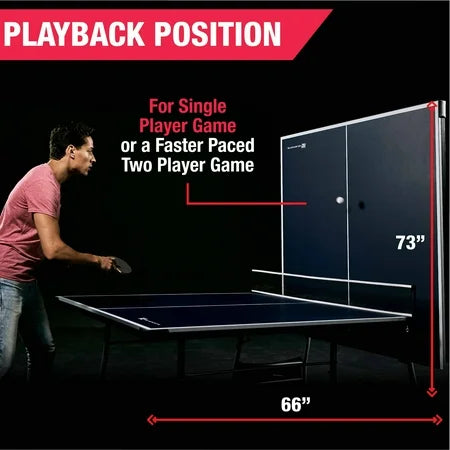 MD Sports Ping Pong Table, 4-Piece Foldable, Net