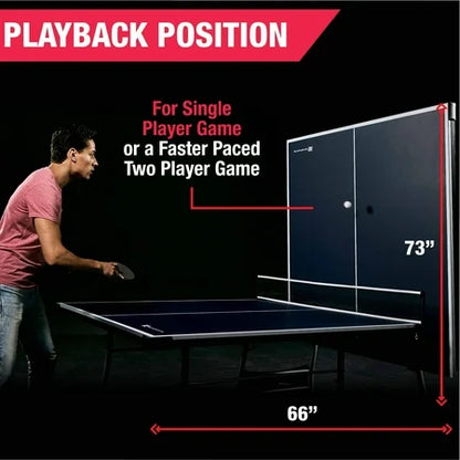 MD Sports Ping Pong Table, 4-Piece Foldable, Net