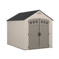Vista 7 ft. W x 10 ft. D Plastic Resin Storage Shed with Floor (74 sq. ft.) in Colonnade (Beige)