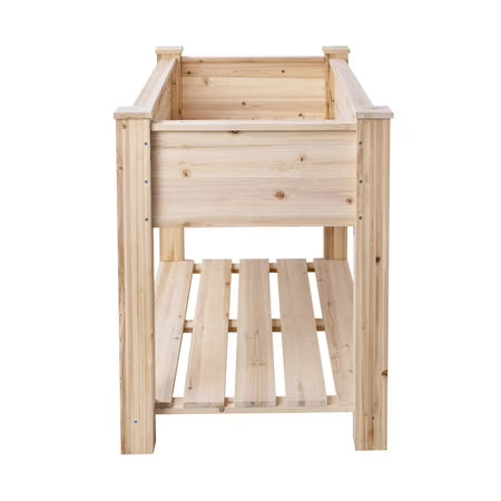Expert Gardener 31in Natural Wood Raised Bed