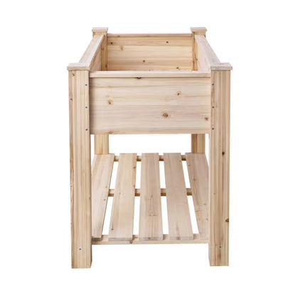 Expert Gardener 31in Natural Wood Raised Bed