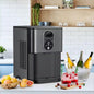 10.63 in. 44 lbs. Countertop or Portable Nugget/Pebble Ice Maker in Stainless Steel Black