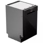 18 in. Black Stainless Steel Front Control Digital Built-In Dishwasher with 3-Stage Filtration, 6 Smart Wash Programs