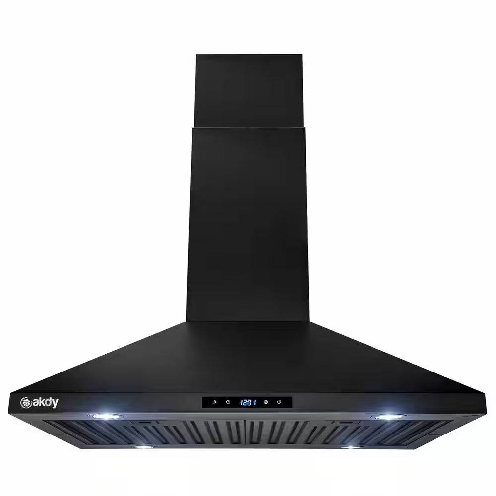 30 in. Black Range Hood w/ Touch Control
