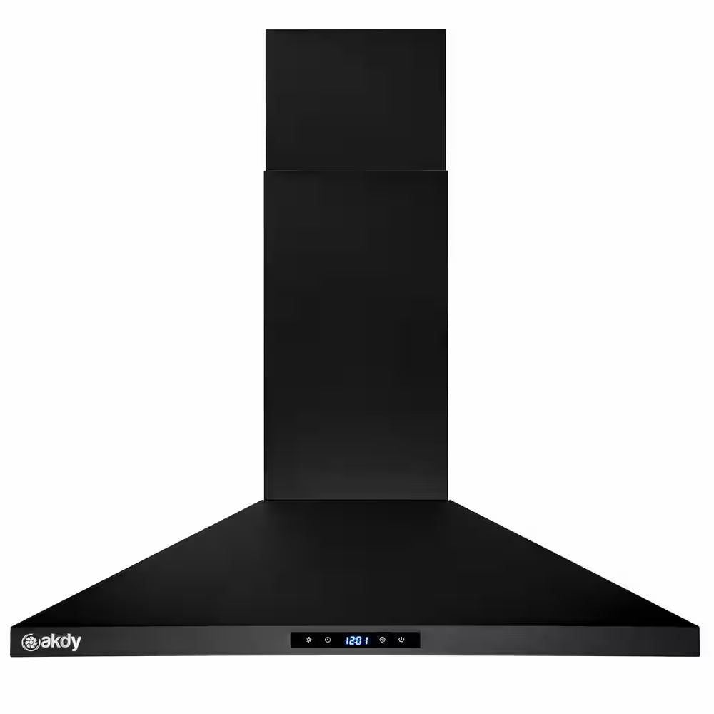 30 in. Black Range Hood w/ Touch Control