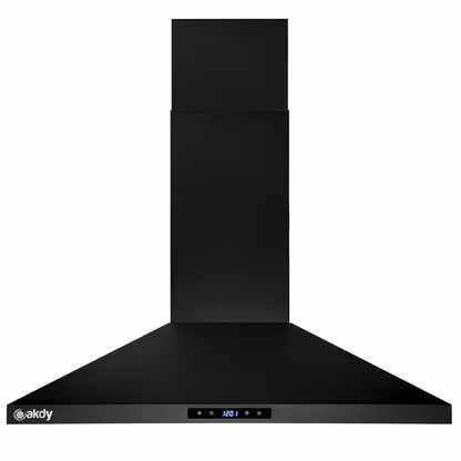 30 in. Black Range Hood w/ Touch Control
