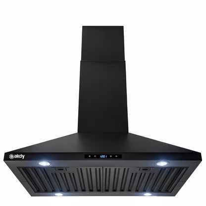 30 in. Black Range Hood w/ Touch Control