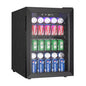 17.5 in. Single Zone 100-Cans Freestanding/Countertop Beverage and Wine Cooler Fridge in Black, Reversible Door