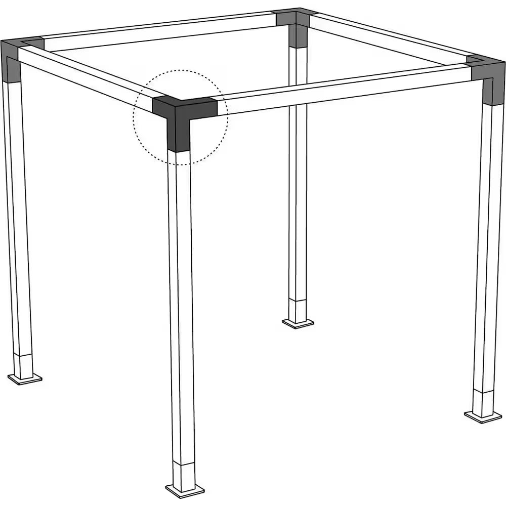 LINX 4 in. TriFit Corner Bracket for 4x4 Posts