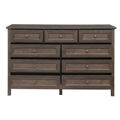 Brown 55.04 in. W Makeup Vanity with 9 Drawers