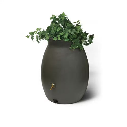 Algreen Castilla 50 Gal Brownstone Rain Barrel