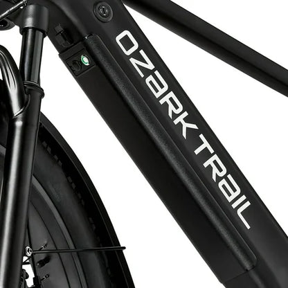 26 Ozark Trail M.3 Ranger+ Electric Fat Tire Bike, 48V, Class 2, Black, Fits Riders 5'2 - 6'1, Adult