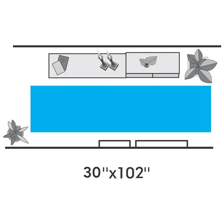 Ivory & Natural Interlocking Jute 30x102 Runner
