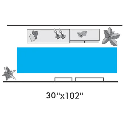 Ivory & Natural Interlocking Jute 30x102 Runner